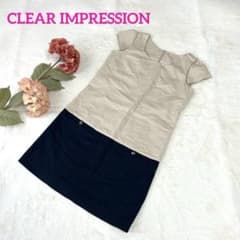 良品✨ 2WAY【クリアインプレッション】バイカラーワンピース 付け袖 