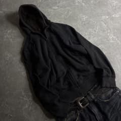 00s old UNIQLO zip-up hoodie y2k 뒤 보아 블랙