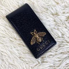 極美品 GUCCI マネークリップ アニマリエ レザー ブラック ビーのサムネイル