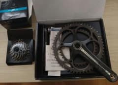 Road bike parts: Campagnolo Record crankset and sprocket