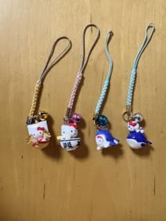 【激レア・平成レトロ】おまけ4個付き ハローキティ 色々ストラップ 5個セット 激レア 平成レトロ ご当地キティ 四国限定 根付けストラップ 4点セット