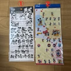 Disney ミッキー＆ミニー シール 4size ラメ 2枚セットのサムネイル
