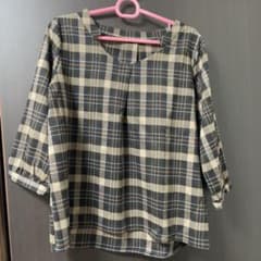 ま*ん様 チェック柄五分袖シャツのサムネイル