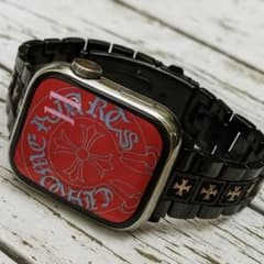 Apple Watch ステンレスバンド クロス ブラック ゴールドのサムネイル
