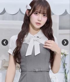 ミシェルマカロン　ボウタイシャツドッキングワンピのサムネイル