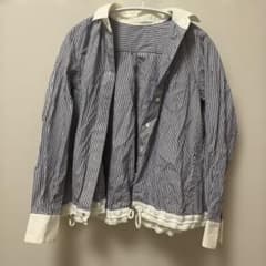 sacai luck ストライプ シャツ 長袖 1 S - メルカリ
