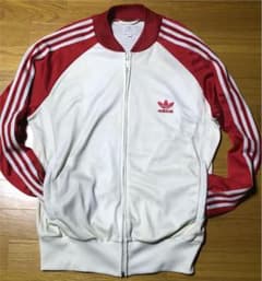 adidas アディダス ジャージ トラックジャケット 赤白 XLのサムネイル