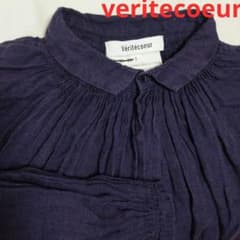 veritecoeur ヴェリテクール リネン アンティークシャツ ネイビー 