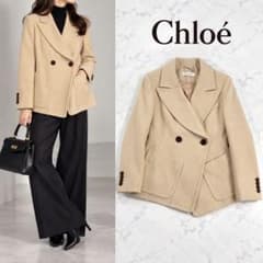 Chloé ヴァージンウール ダブルジャケット イタリア製34 - メルカリ