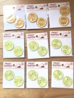 新品　ワッペン　オレンジ　レモン　９セットのサムネイル