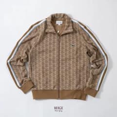 美品 Lacoste トラックジャケット ベージュ - メルカリ