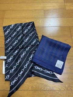 シルクストライプスカーフとドットスカーフセットのサムネイル