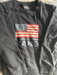 VANS アメリカ国旗トレーナー ブラックのサムネイル