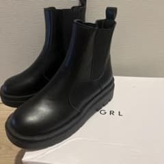 1日値下げ！【新品未使用】GRL サイドゴアブーツ ブラックのサムネイル
