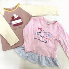 ★値下げしました!【セット売り】女の子100cm 長袖カットソー ロンTのサムネイル