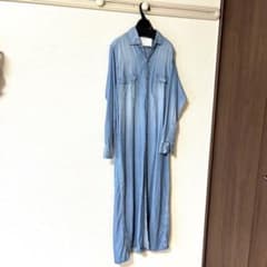 シャツワンピ　シャツワンピース　デニム　マキシ丈のサムネイル