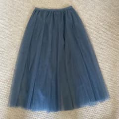 グレー チュール ロングスカート フレアのサムネイル