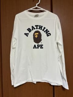 A BATHING APE 長袖カットソー ホワイト Lサイズのサムネイル