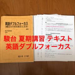 駿台 夏期講習 テキスト 英語ダブルフォーカス 長文のサムネイル