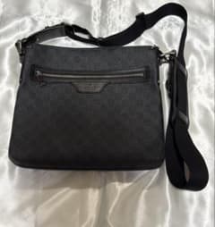 g*u様 土日のみGUCCI グッチ GGスプリーム レザーブラックショルダー 