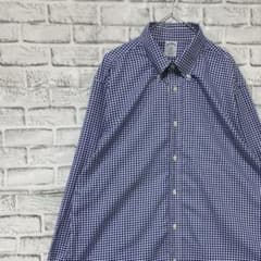 ブルックスブラザーズ長袖シャツ！ブルーギンガムチェック　XL 0317