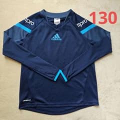 adidas サッカーウェア 130 長袖　速乾　Vネック