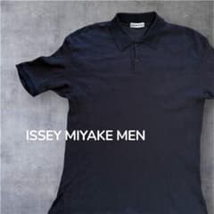 【2000SS】ISSEY MIYAKE MEN プリーツ ポロシャツ L 黒