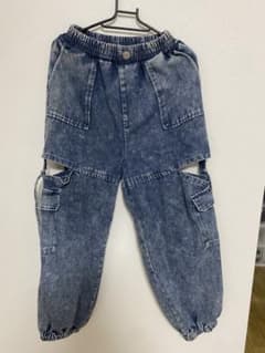 Lily ケミカルウォッシュ カーゴパンツ 160のサムネイル