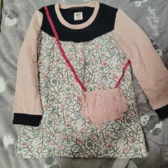 ヒッポスキップ 花柄長袖ワンピース 130サイズ