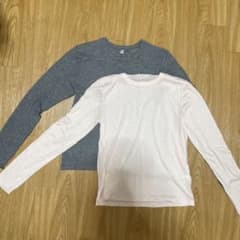 GU 長袖 クルーネックTシャツ 2枚セット Mサイズのサムネイル