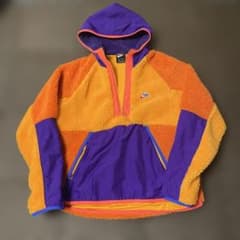 NIKE ハーフジップ ボアジャケット フリース パープル オレンジのサムネイル