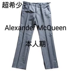 超希少 本人期 Alexander McQueen ウール×モヘア スラックス
