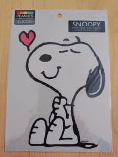 スヌーピー 耐熱耐水ステッカー ハート ウォールステッカー PEANUTS