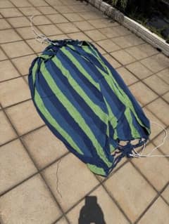 青・緑・白ストライプハンモック 青と緑のストライプ ハンモック - メルカリ