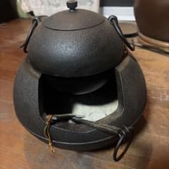 鉄製 茶釜 風炉セット 釜 茶道具 - メルカリ