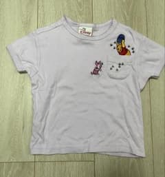 The Disney 곰의 푸씨 피그렛 자수 T셔츠 XXS