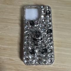 iPhone16ProMax 케이스 두개골 해골 비쥬 반짝이