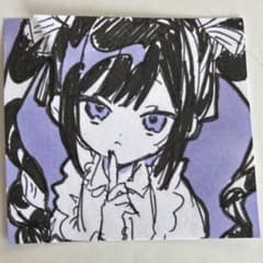 手描き イラスト 萌え絵 原画 黒髪ツインちゃんのサムネイル
