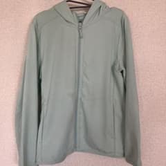 UNIQLO 에어리즘 지퍼 업 파커 소녀 130cm 민트 그린