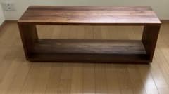 美品】無印良品 ウォールナット 無垢材テーブルベンチ/テレビ台/多目的