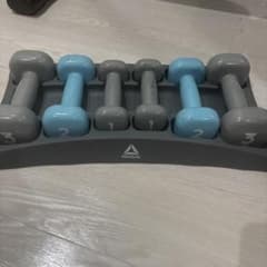 Reebok ダンベルセット 1kg 2kg 3kg 収納スタンド付き - メルカリ