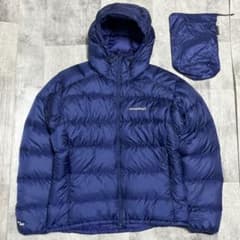 美品！モンベル　ライトアルパインダウンパーカ　メンズ　L ネイビー　ドローコード ライトアルパインダウン パーカ Men's｜モンベル