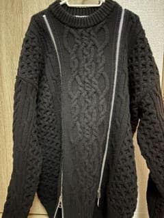 ZIPPED FISHERMAN KNIT SWEATERのサムネイル