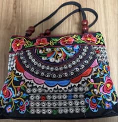 刺繍アジアンバック　和装OKのサムネイル