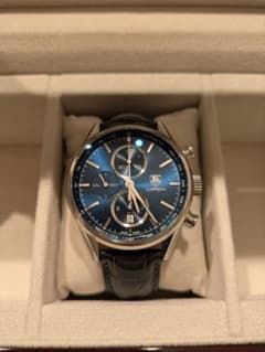 1/16金曜日まで！タグホイヤーカレラ　ブルー文字盤1887 CAR2115 1/16金曜日まで！タグホイヤーカレラ ブルー文字盤1887 CAR2115 - メルカリ