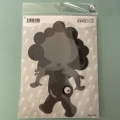 ミャクミャク　アパレルステッカー　大阪万博 EXP02025 黒
