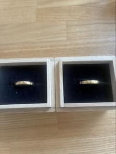 市松 18K リング ゴールド 木箱付き - メルカリ
