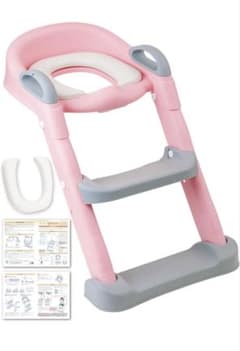 補助便座 ステップ式 ピンク　トイレトレーニングのサムネイル
