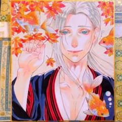 ち*ん様 オリジナル手描きアナログイラスト原画色紙コピック「かざぐるま」のサムネイル