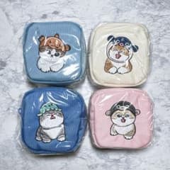 mofusand モフサンド カラビナつき刺繍スクエアミニポーチ 全4種